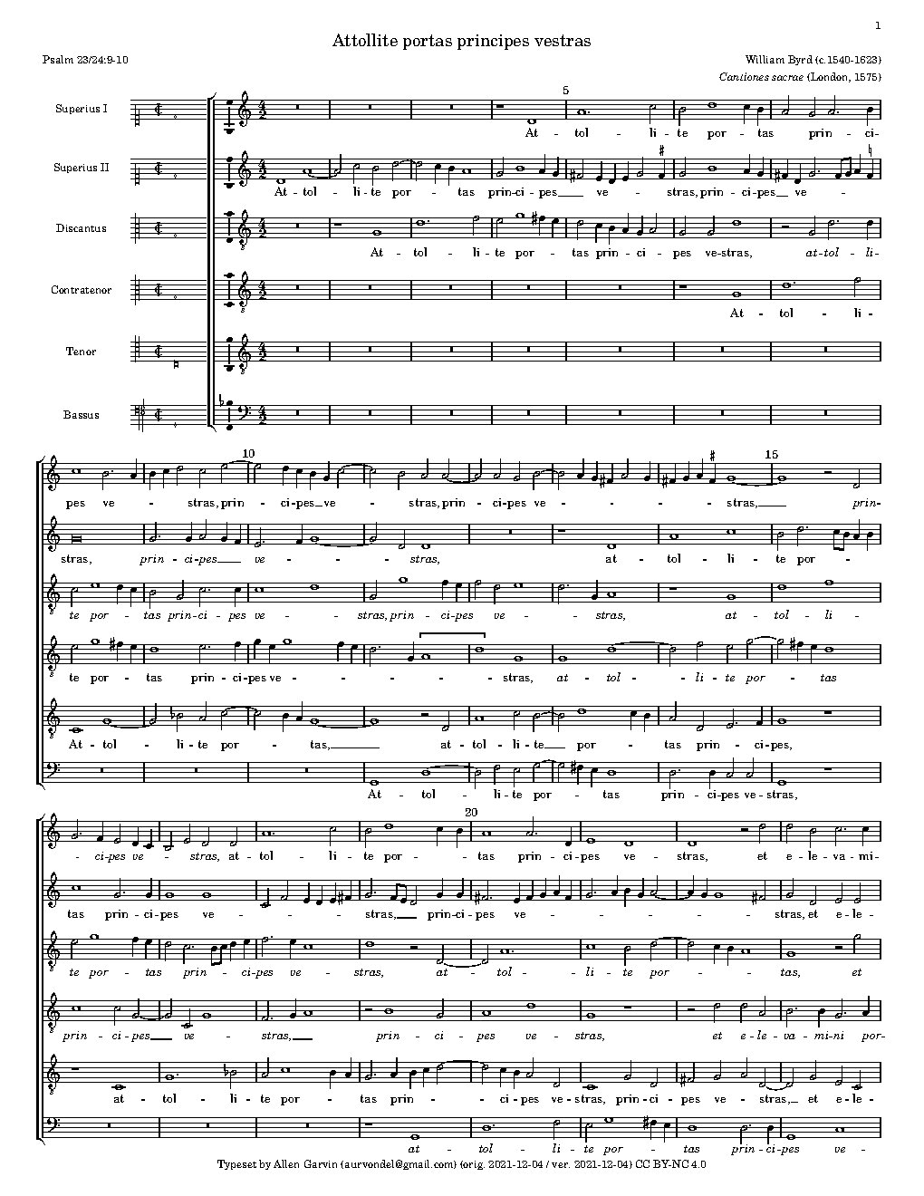 Attollite portas - Choir Script PDF Thumbnail