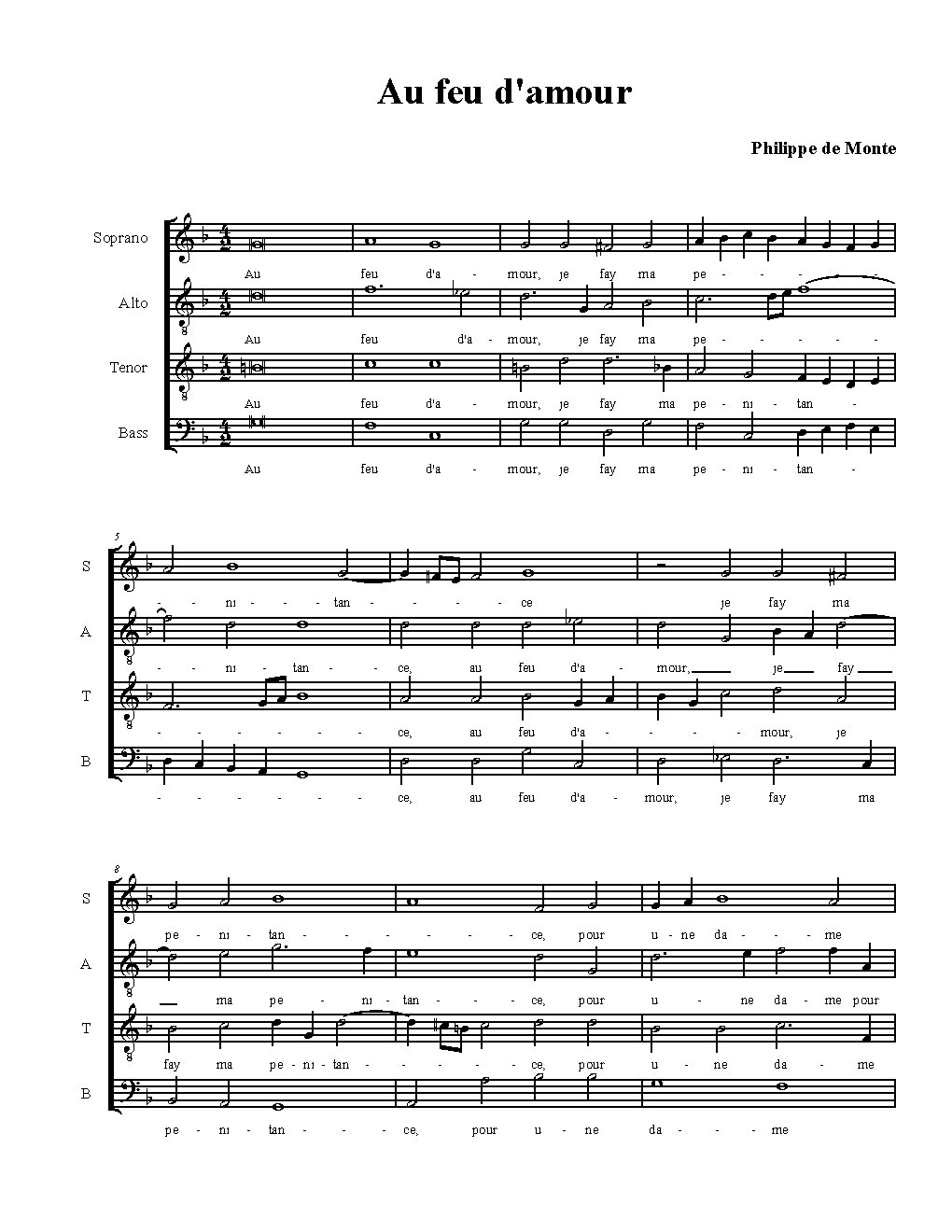 Au feu d'amour