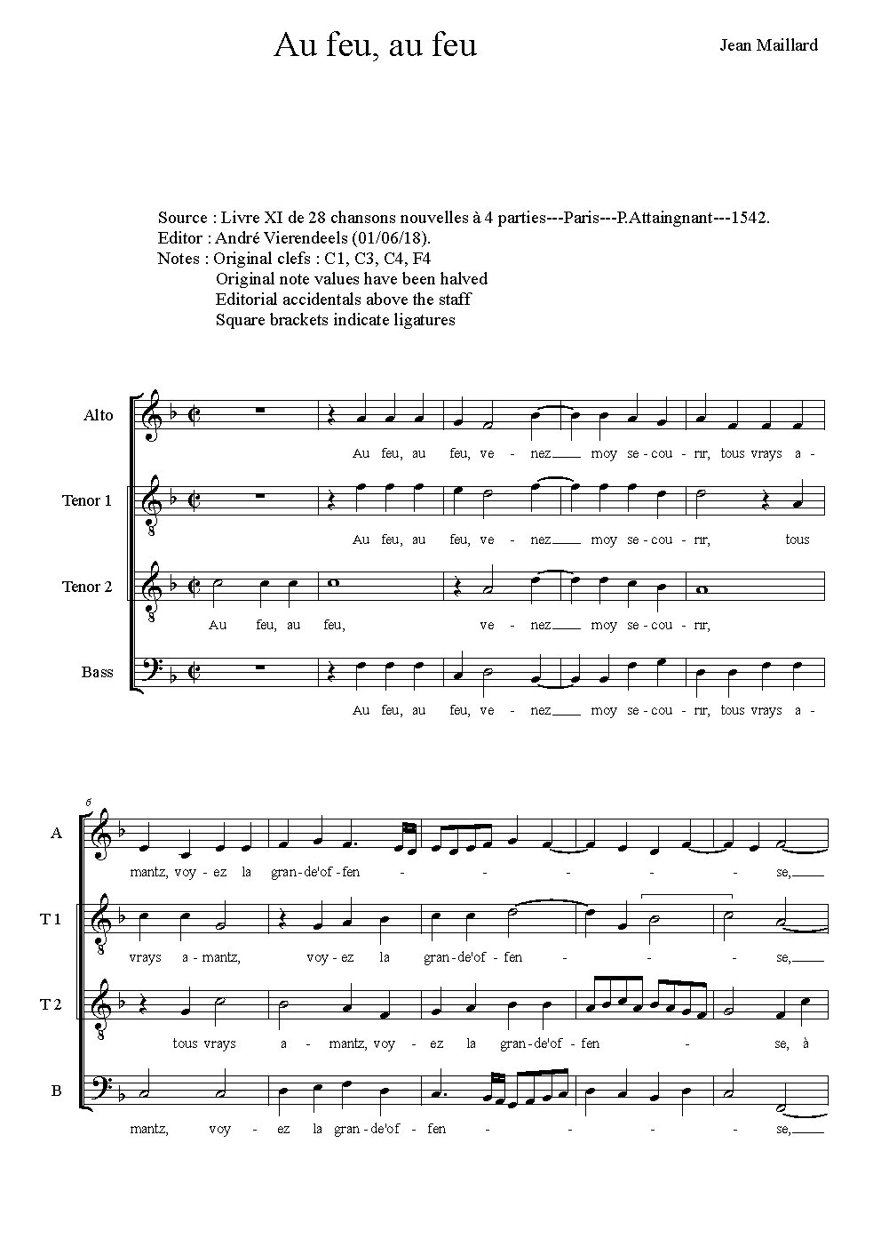 Au feu, au feu - Choir Script PDF Thumbnail