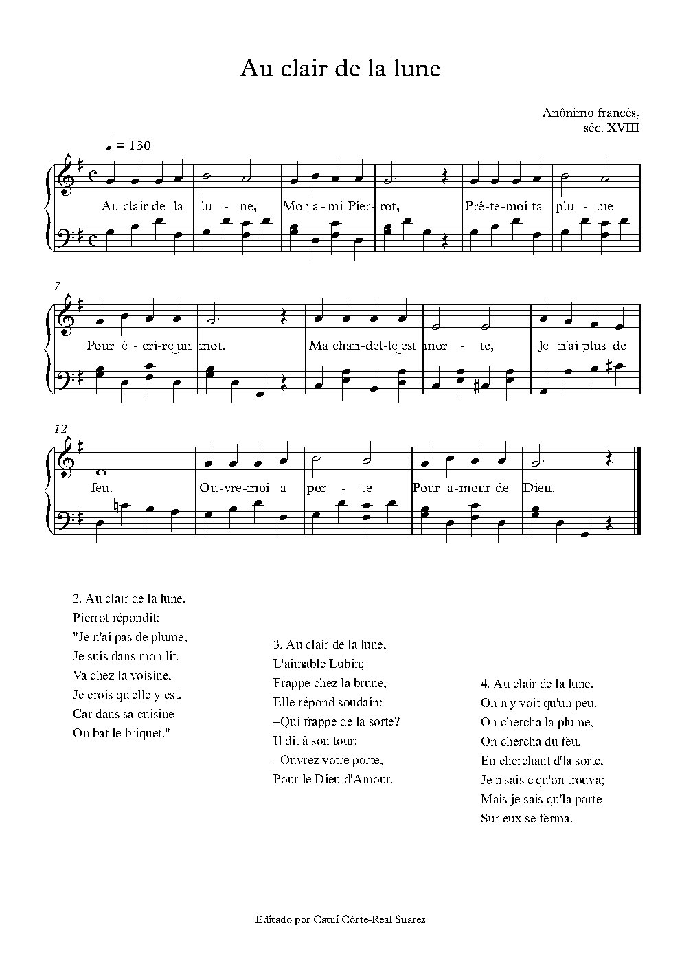 Au clair de la lune