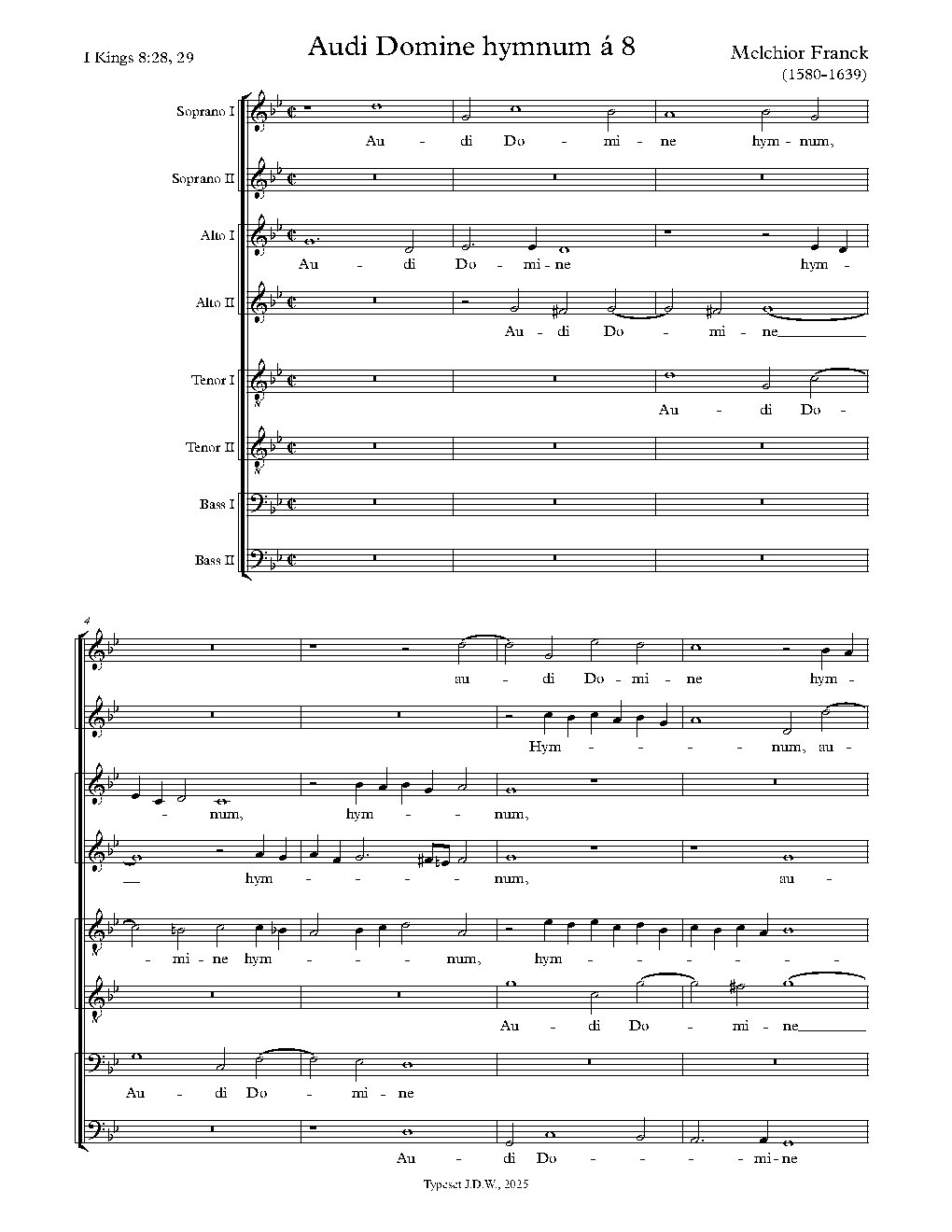 Audi Domine hymnum a 8