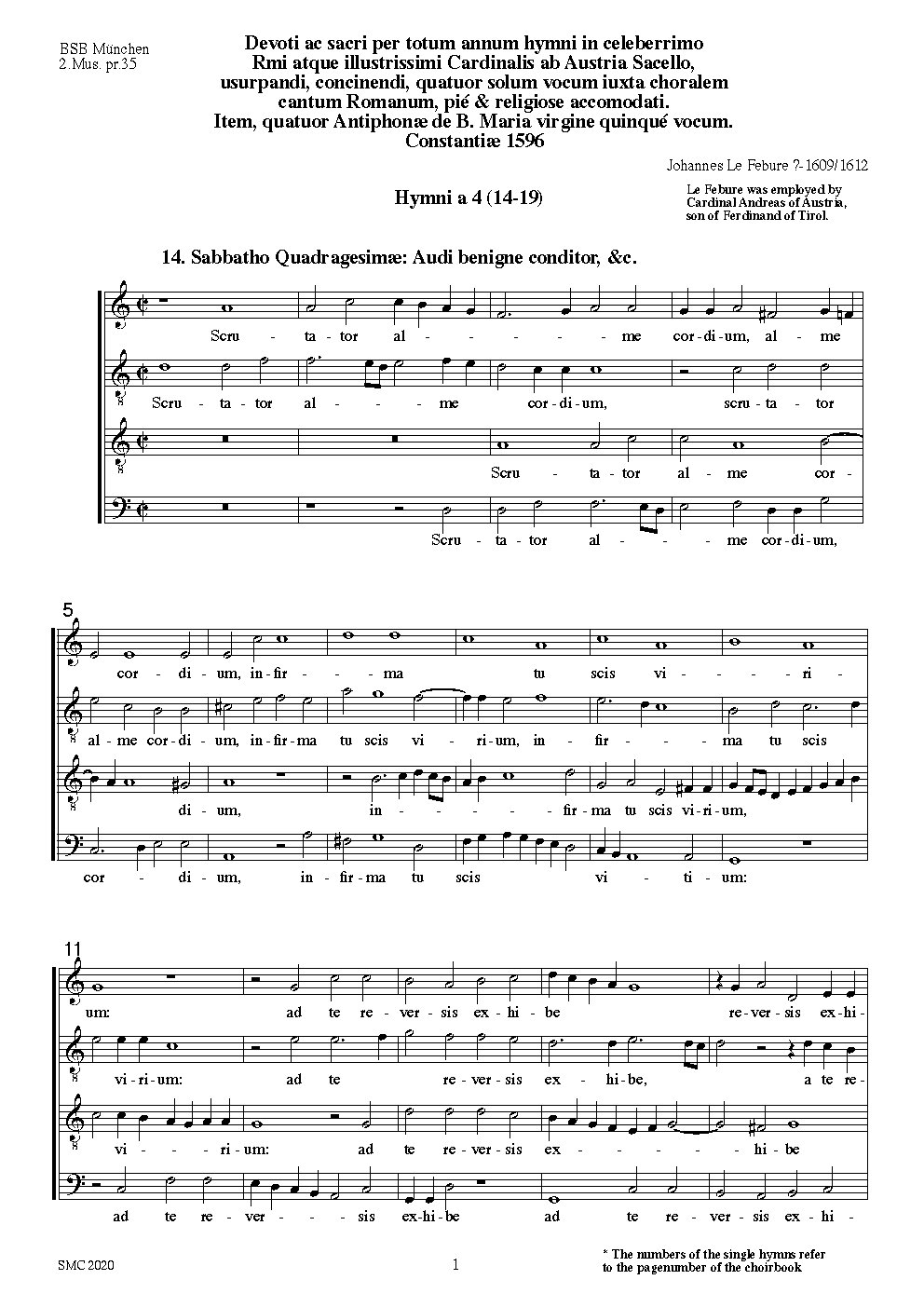 Audi benigne conditor - Choir Script PDF Thumbnail