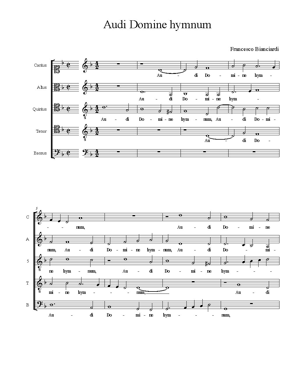 Audi Domine hymnum