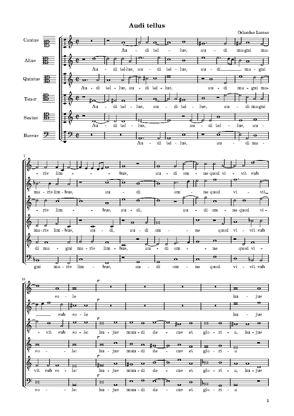 Audi tellus - Choir Script PDF Thumbnail