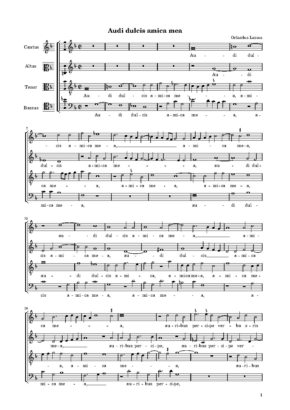 Audi dulcis amica mea - Choir Script PDF Thumbnail
