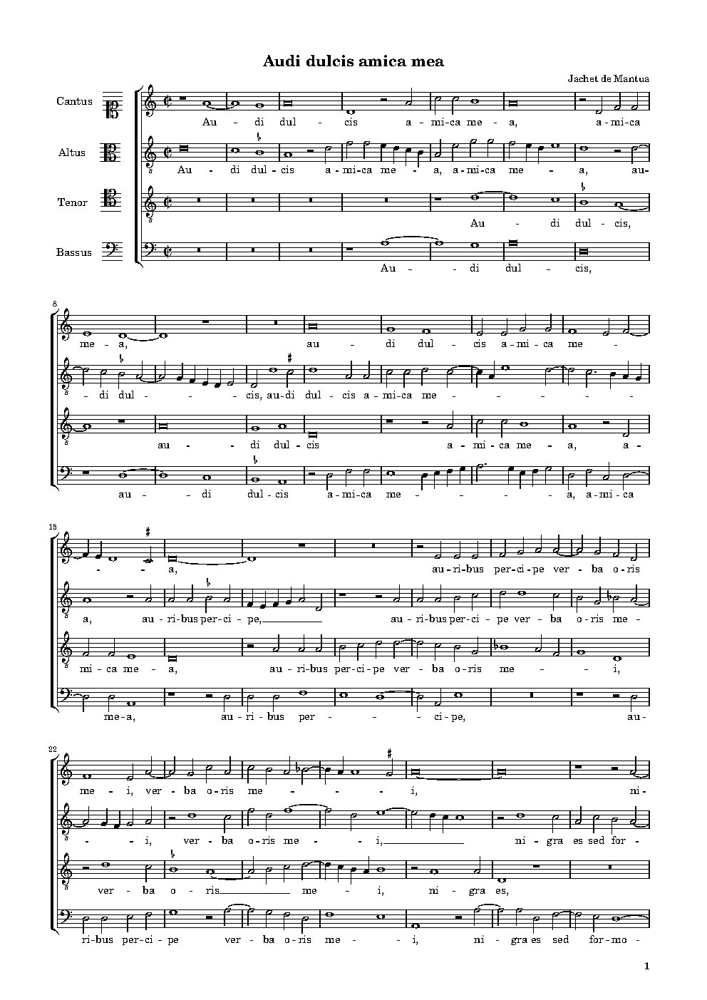 Audi dulcis amica mea - Choir Script PDF Thumbnail