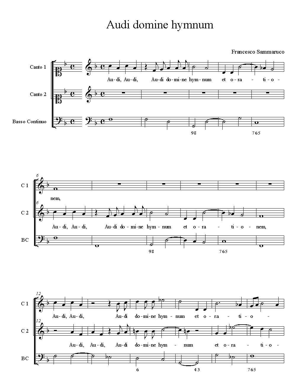 Audi domine hymnum