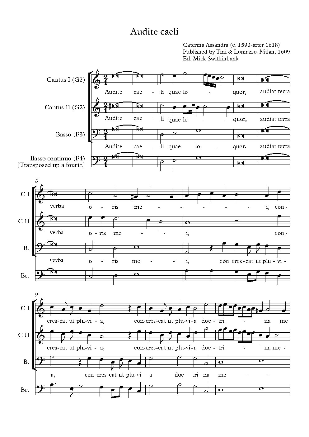 Audite caeli - Choir Script PDF Thumbnail