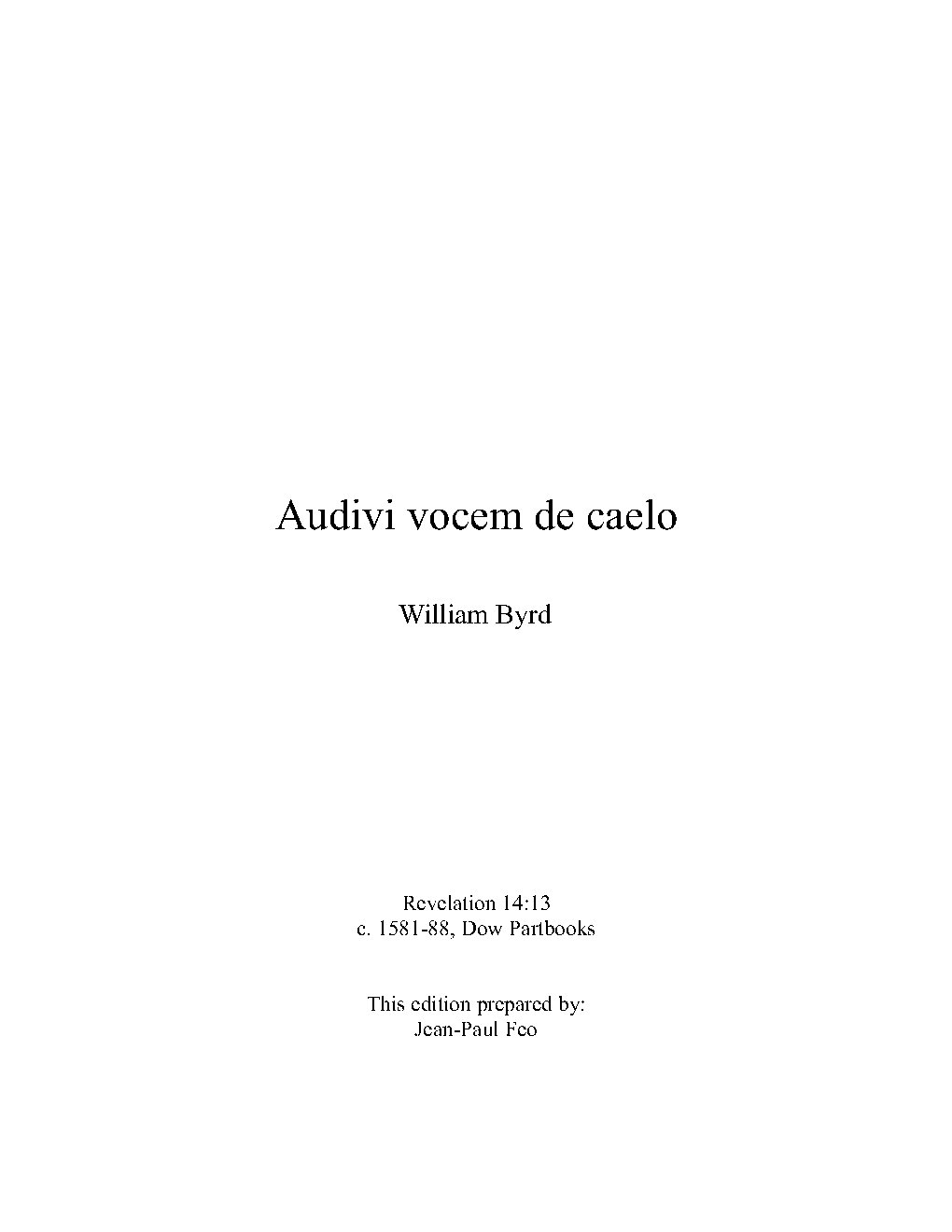 Audivi vocem