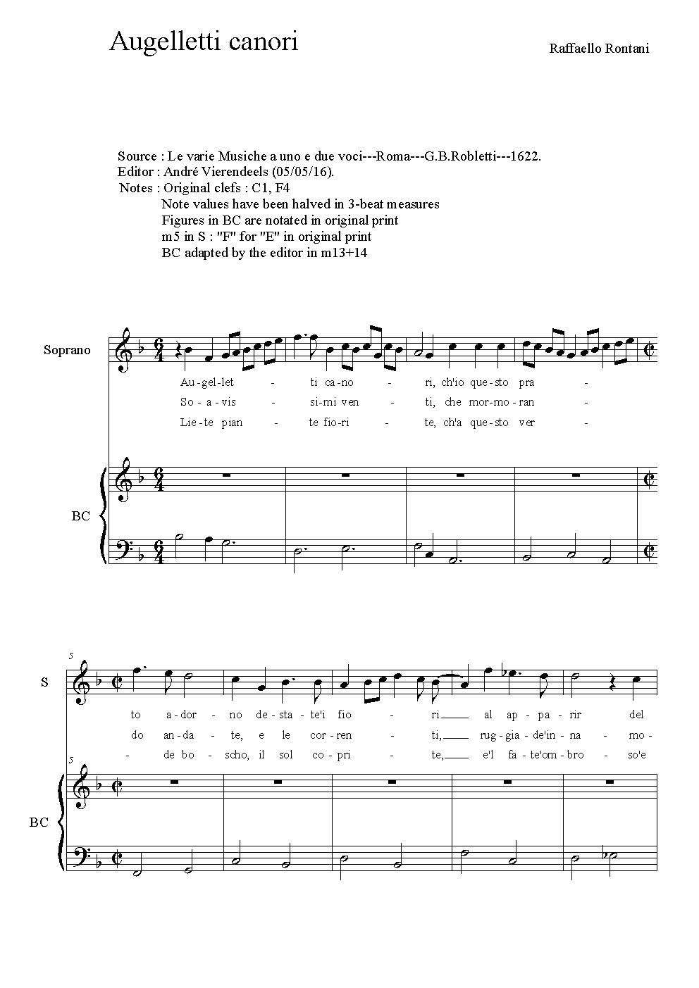 Augelletti canori