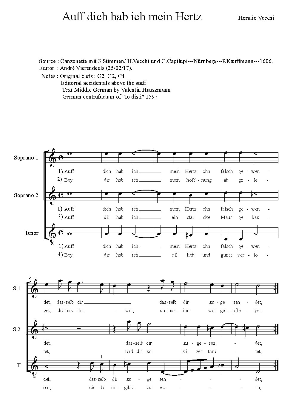 Auff dich hab' ich mein Hertz - Choir Script PDF Thumbnail