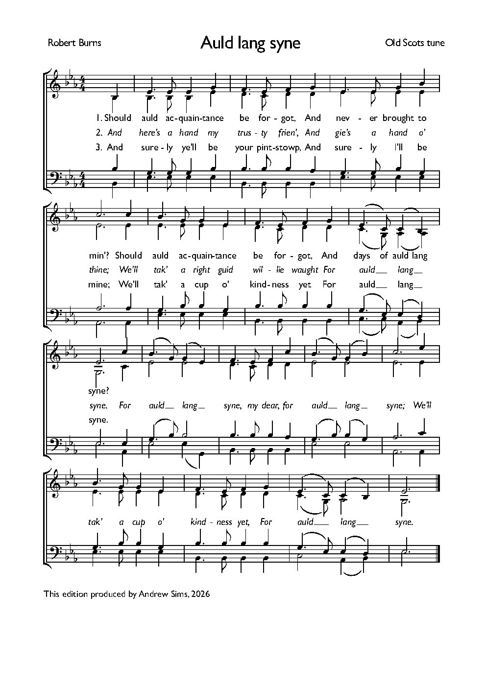 Auld Lang Syne