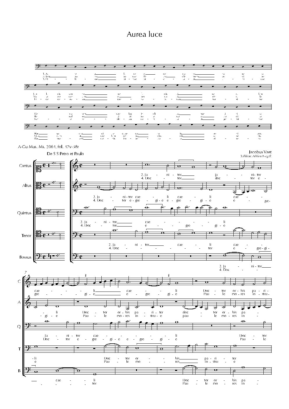Aurea luce - Choir Script PDF Thumbnail