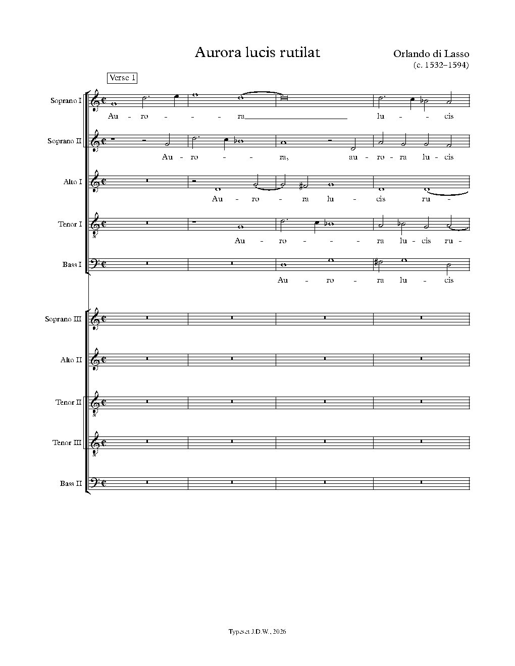 Aurora lucis rutilat - Choir Script PDF Thumbnail