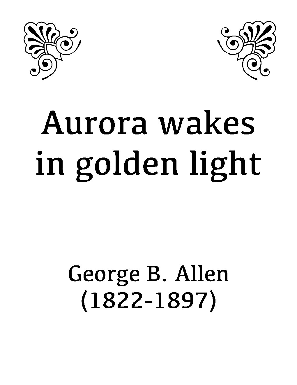 Aurora wakes in golden light