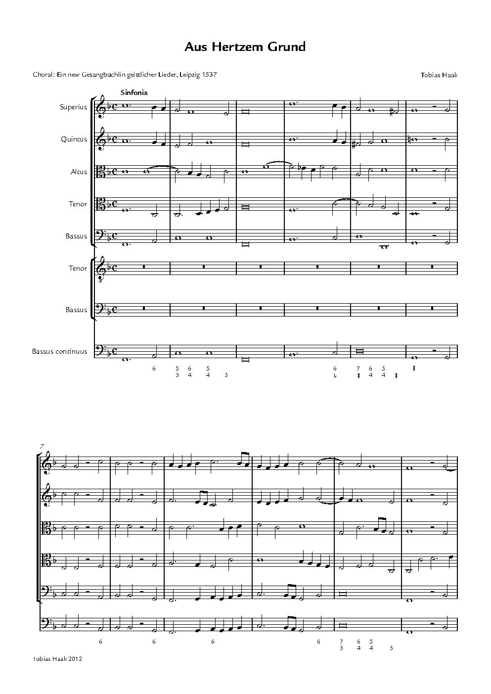 Aus Herzem Grund - Choir Script PDF Thumbnail