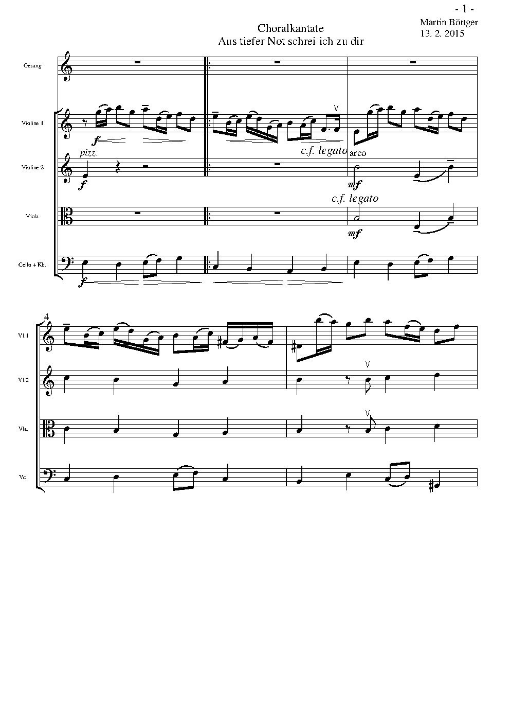 Aus tiefer Not schrei ich zu dir - Choir Script PDF Thumbnail