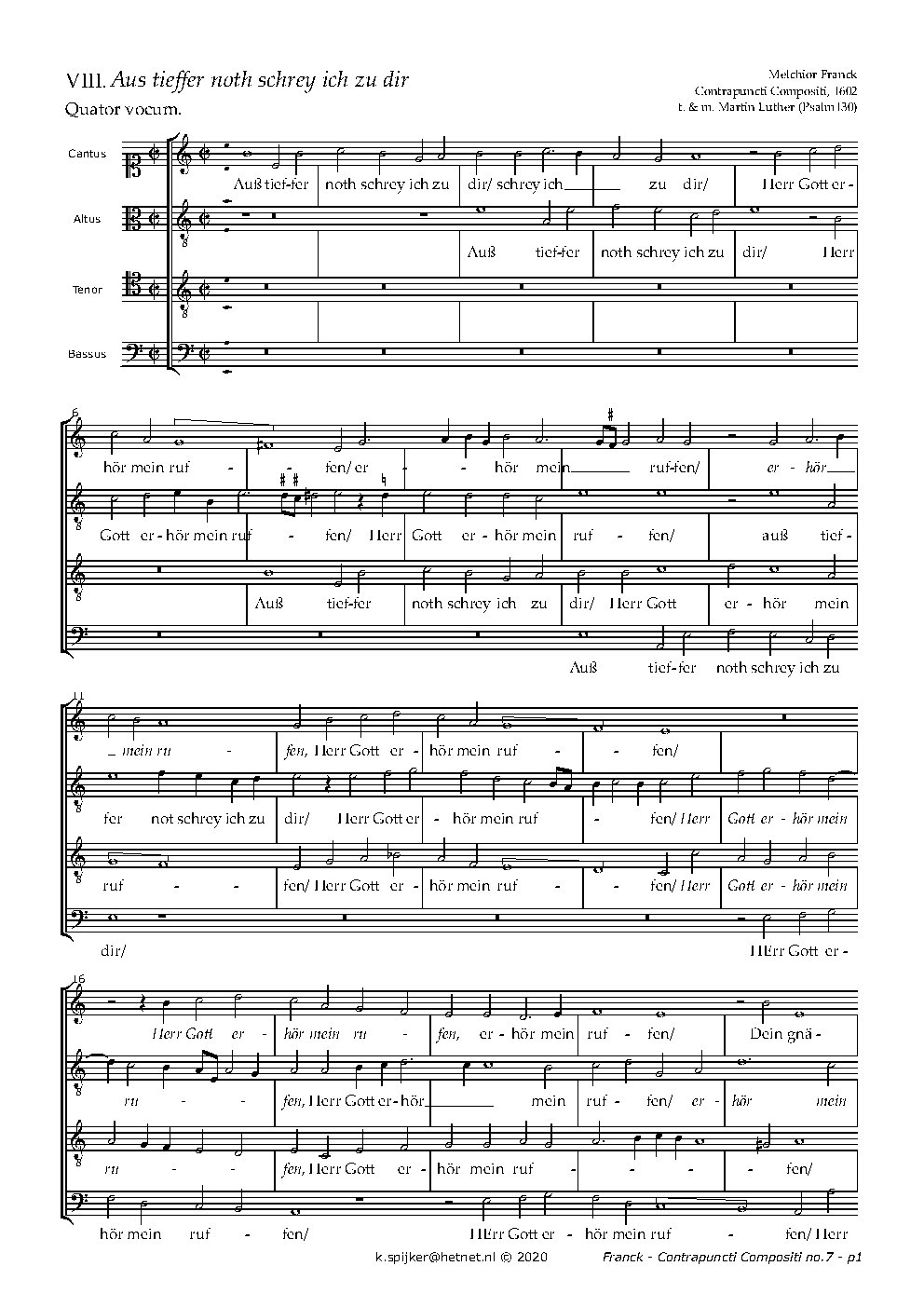 Aus tiefer Not schrei ich zu dir - Choir Script PDF Thumbnail
