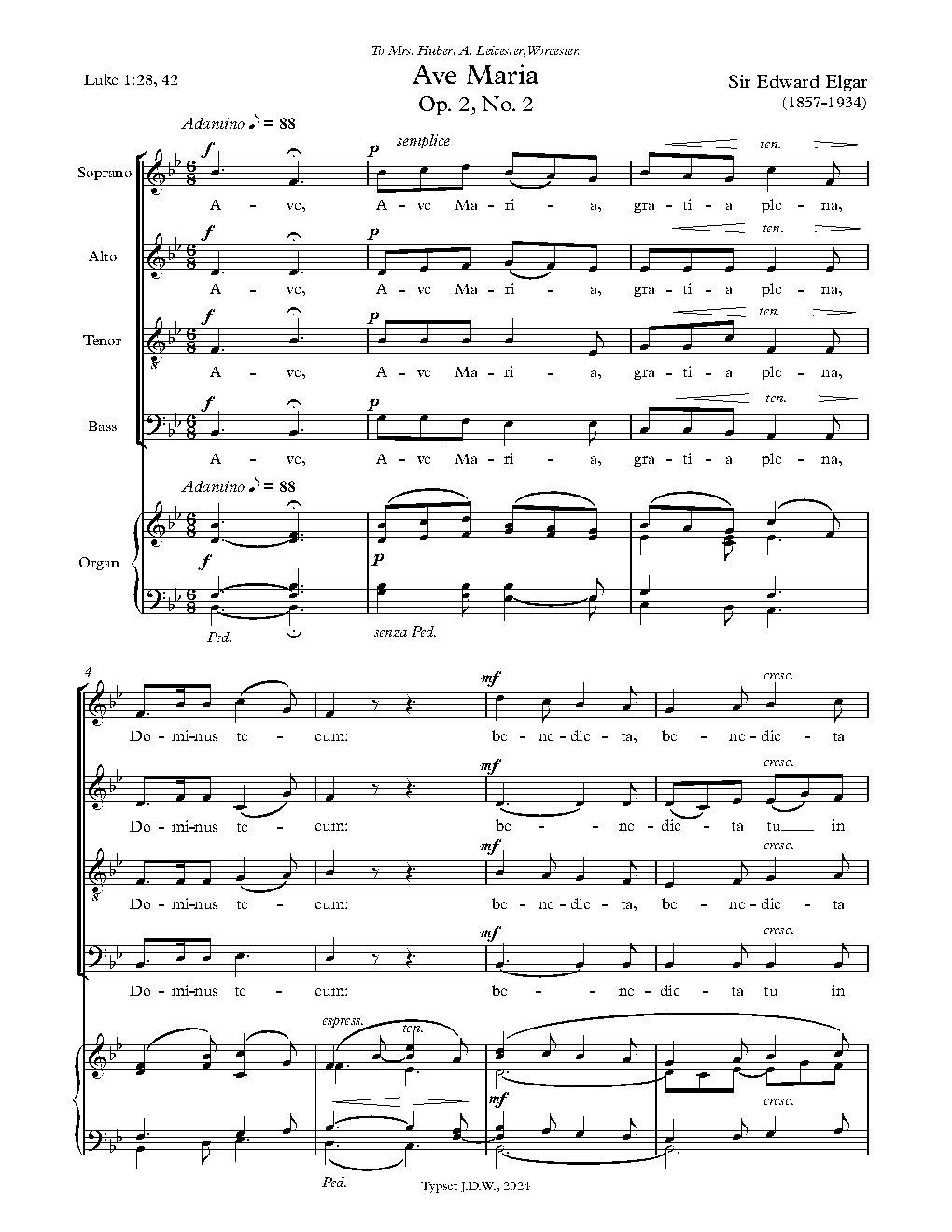 Ave, Maria, Op. 2, No. 2
