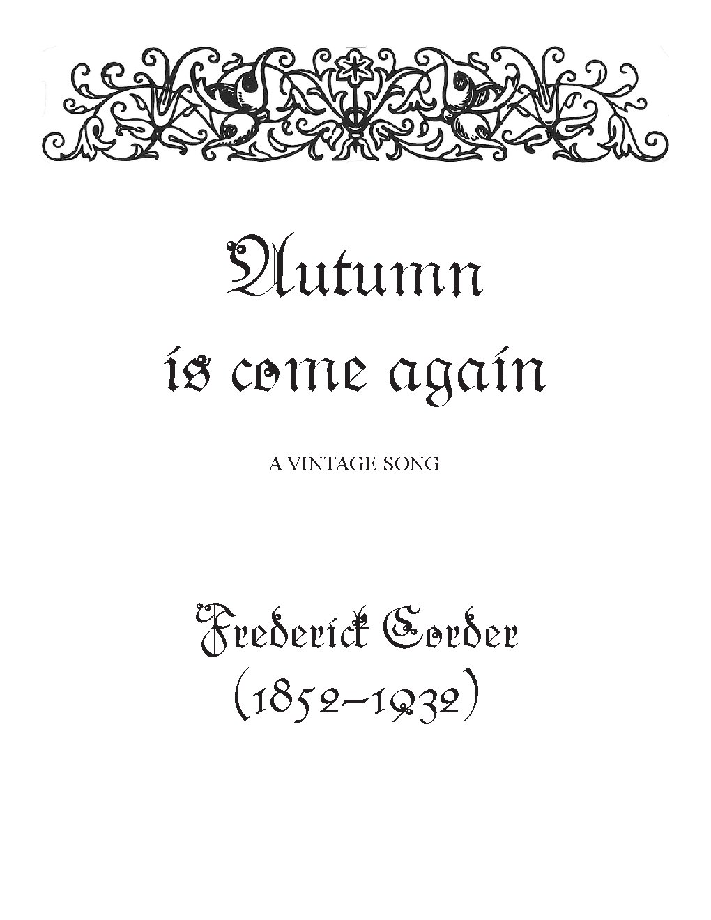 Autumn is come again