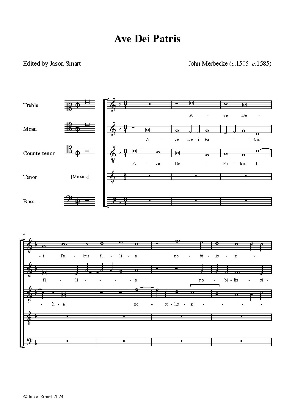 Ave Dei Patris - Choir Script PDF Thumbnail