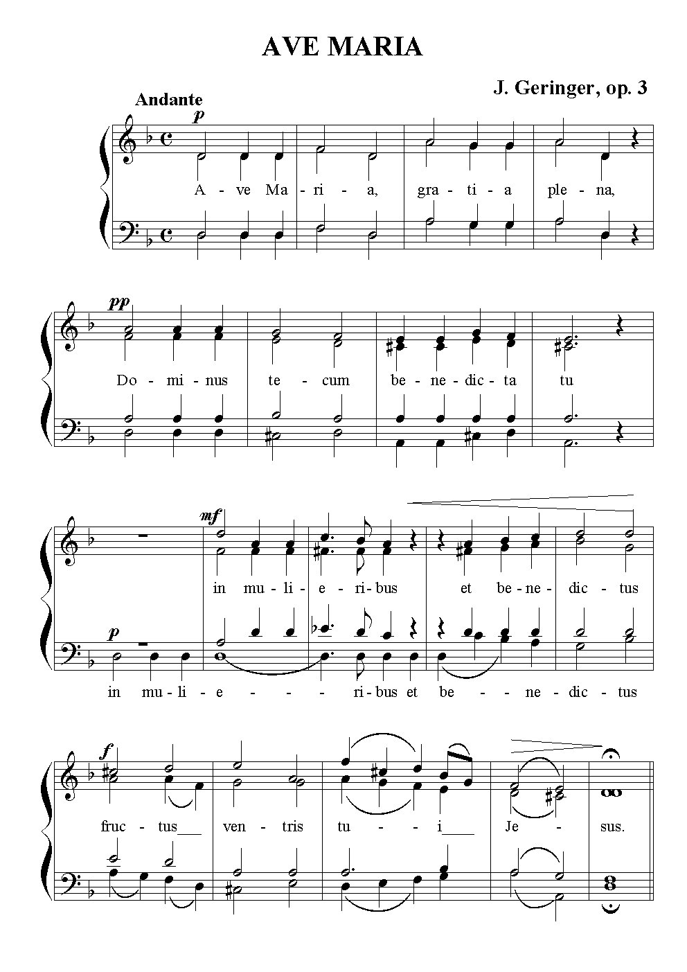 Ave Maria, Op. 3