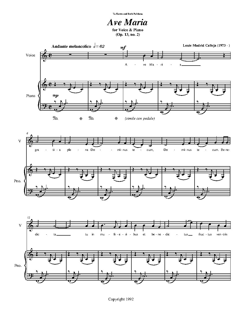 Ave Maria, Op. 13, No. 2