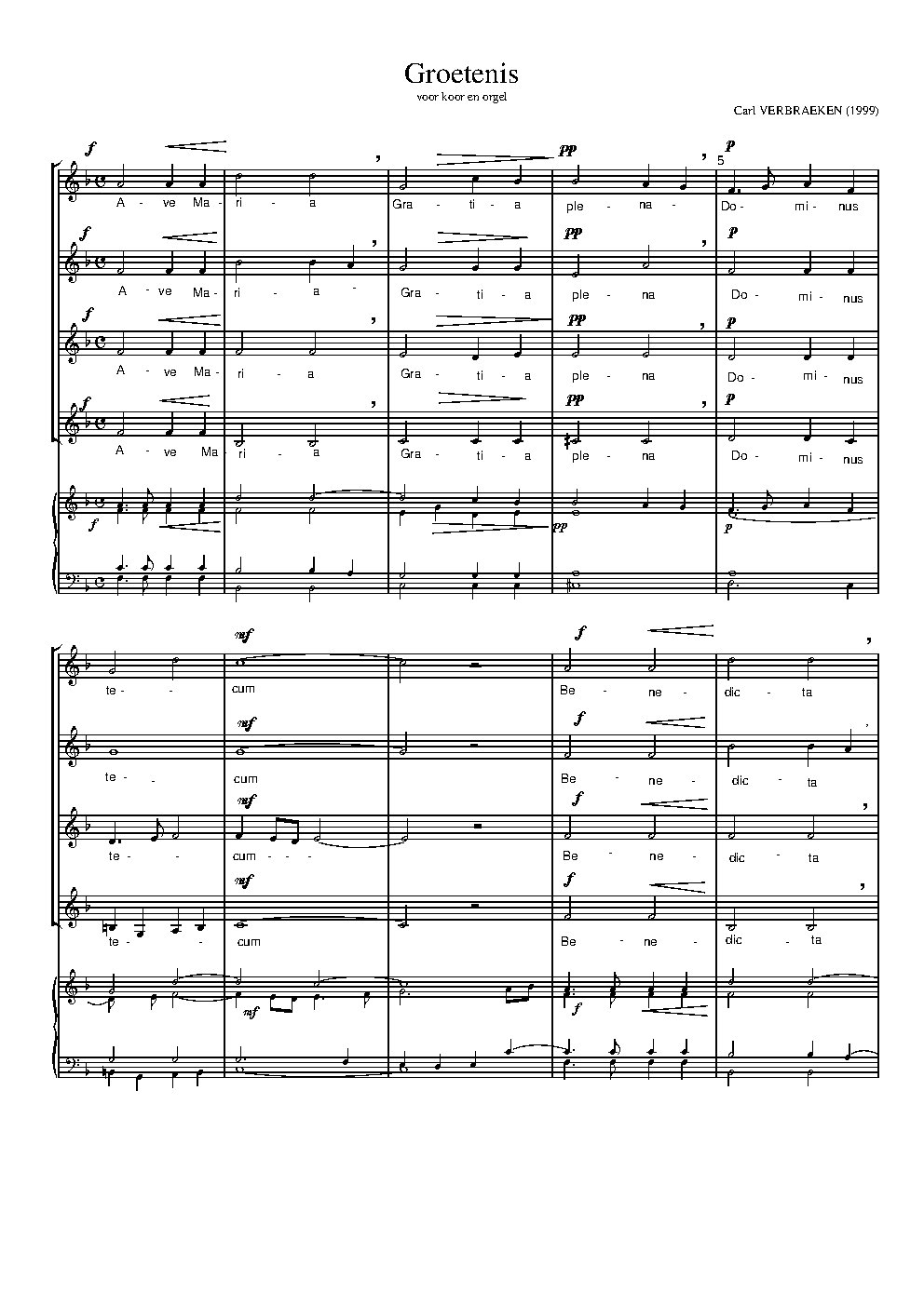 Ave Maria - Choir Script PDF Thumbnail