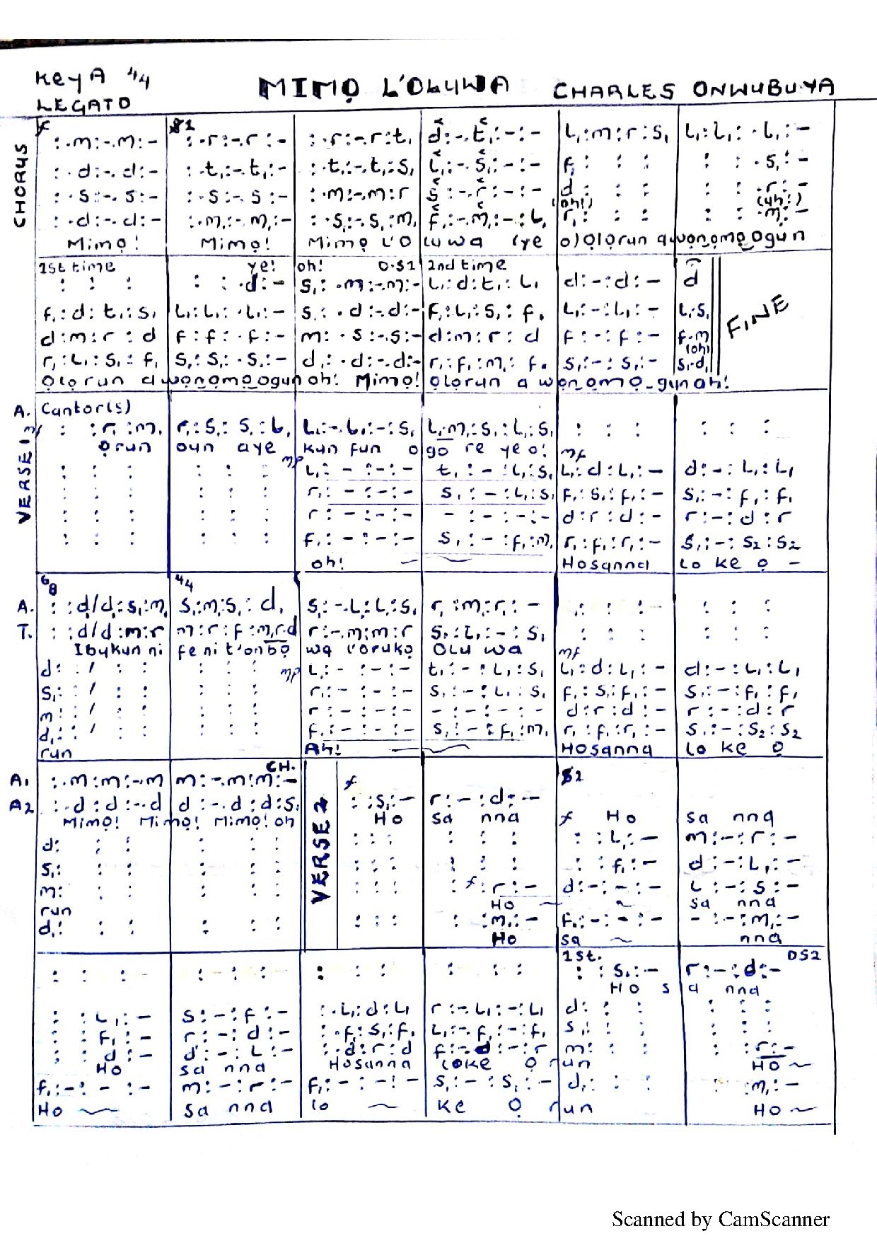 Mimo! (st. Thomas Onilekere) - Download Choir Script PDF