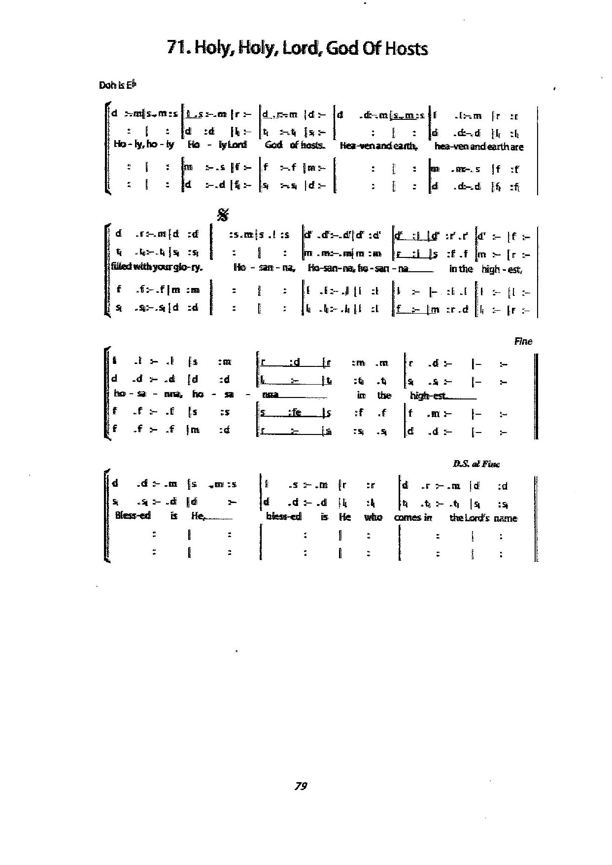 Holy Holy Lord God Of Hosts - Download Choir Script PDF