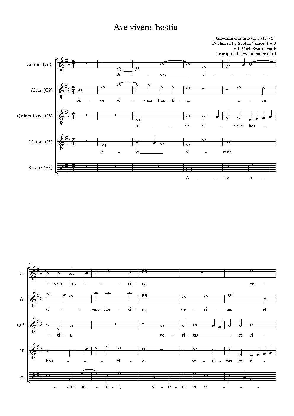 Ave vivens hostia - Choir Script PDF Thumbnail