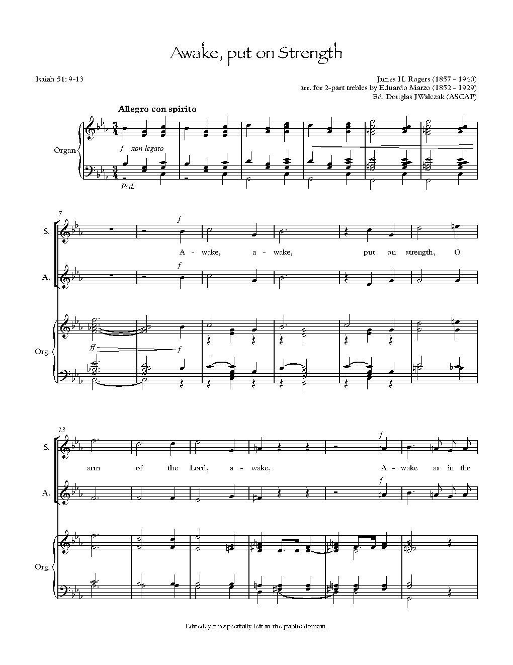 Awake, put on strength - Choir Script PDF Thumbnail