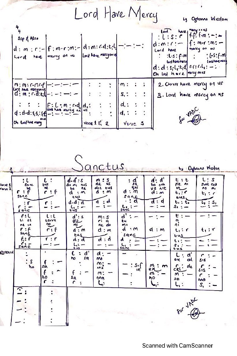 Sanctus- Ogbonna Wisdom - Download Choir Script PDF