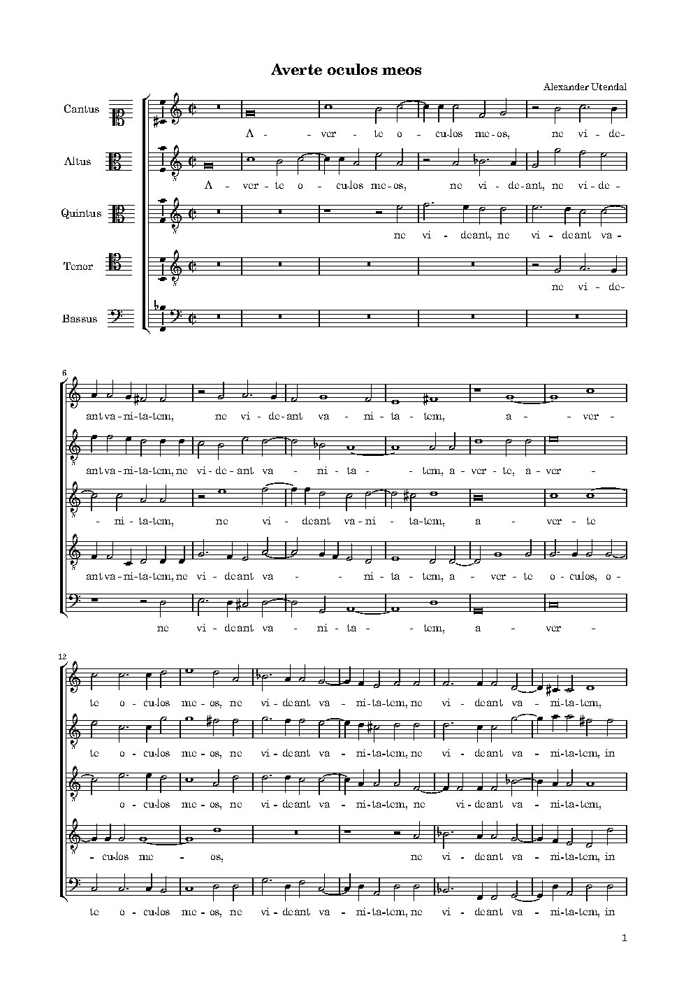 Averte oculos meos - Choir Script PDF Thumbnail