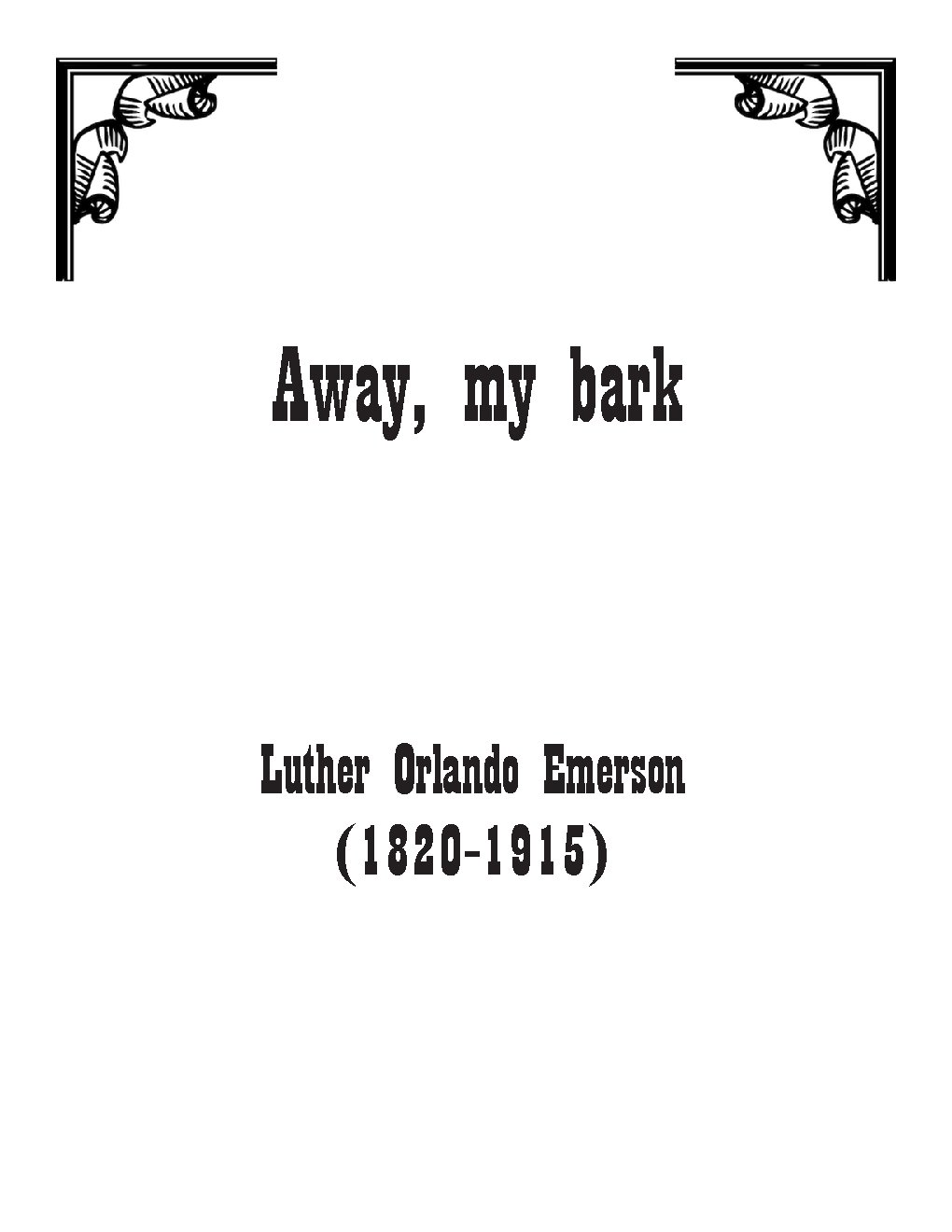 Away, my bark - Choir Script PDF Thumbnail