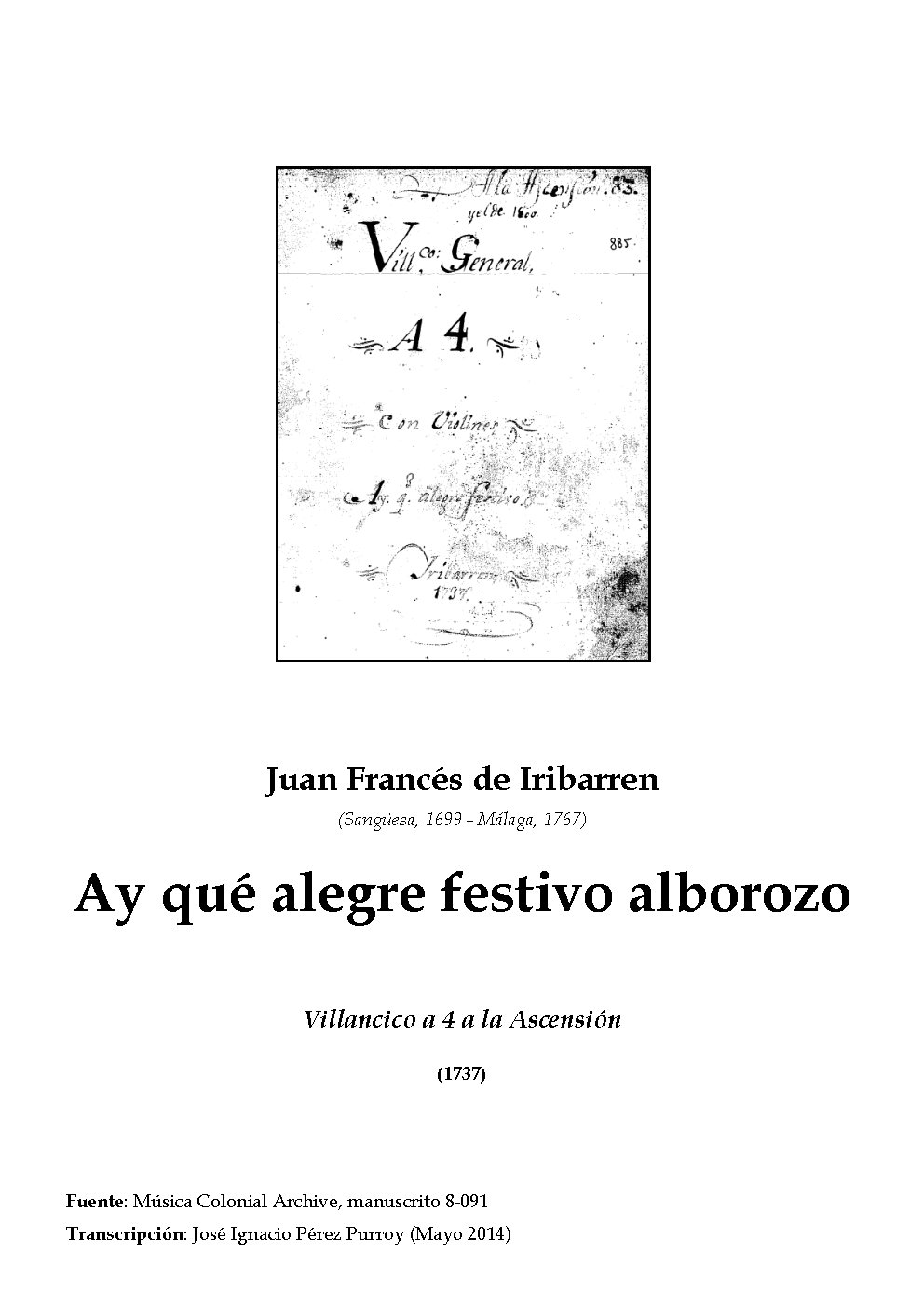 Ay, qué alegre festivo alborozo