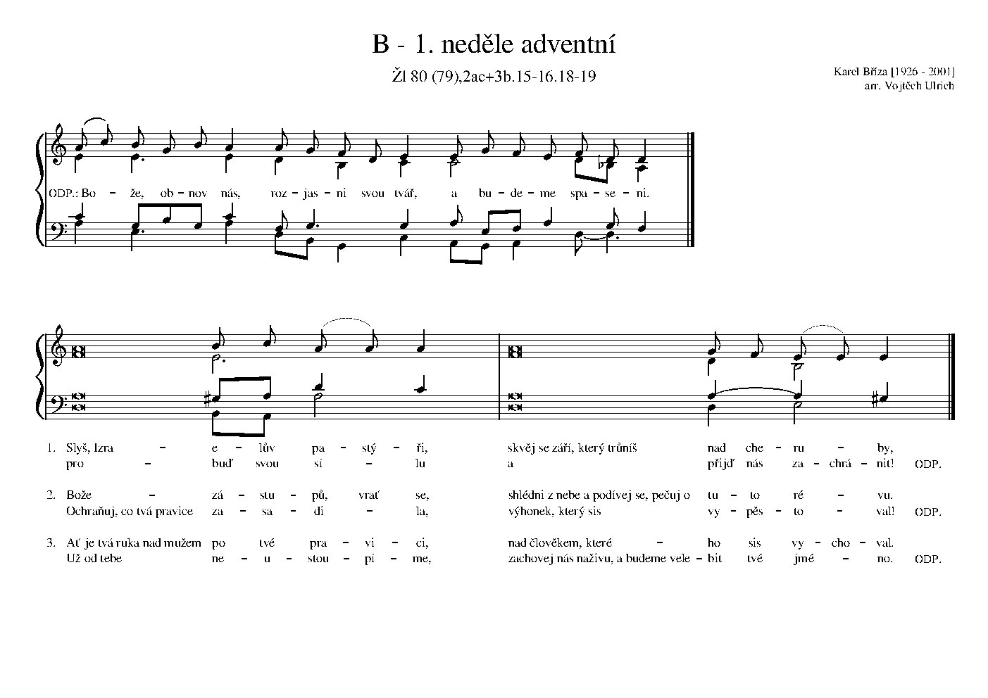 B - 1. neděle adventní