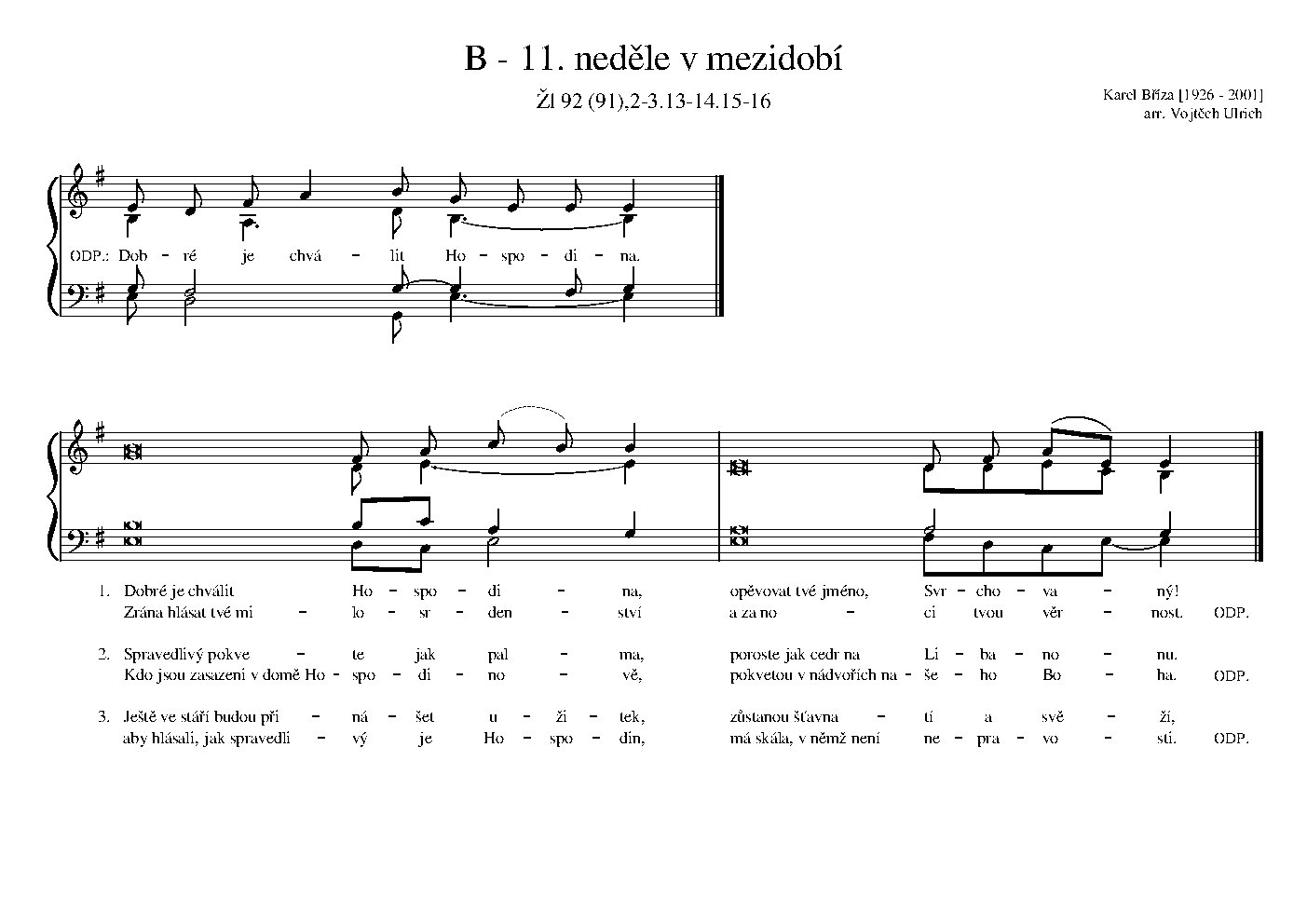 B - 11. neděle v mezidobí