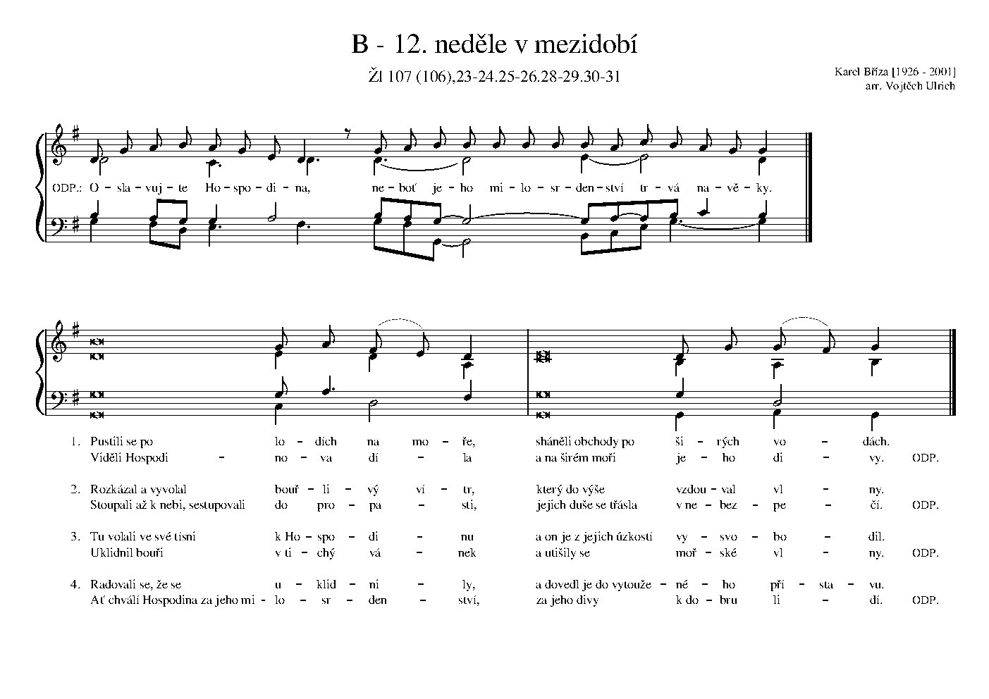 B - 12. neděle v mezidobí