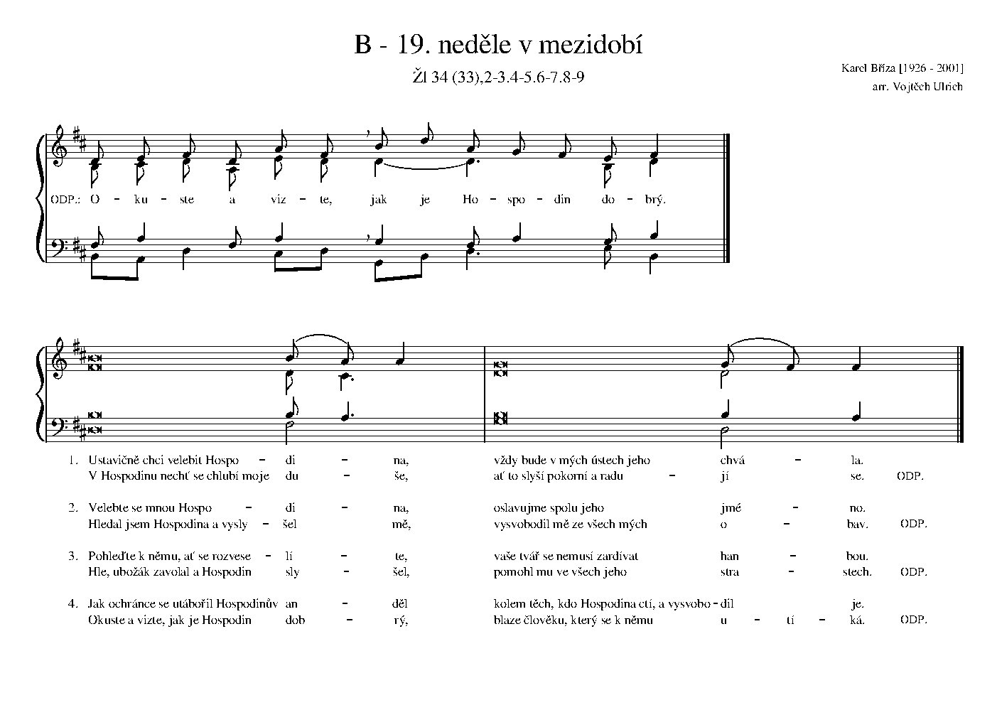 B - 19. neděle v mezidobí