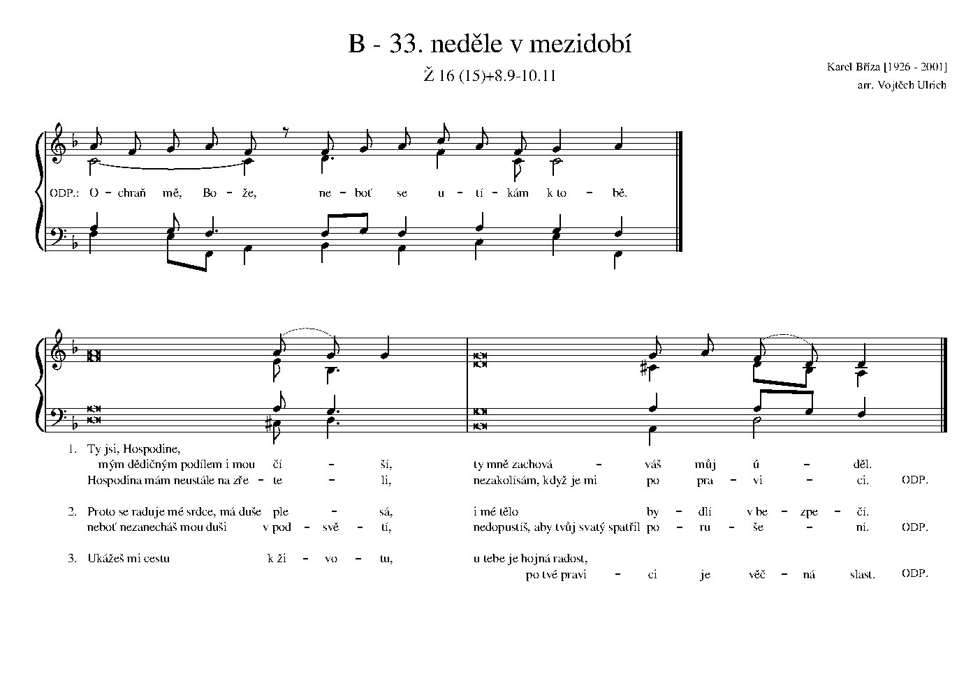 B - 33. neděle v mezidobí
