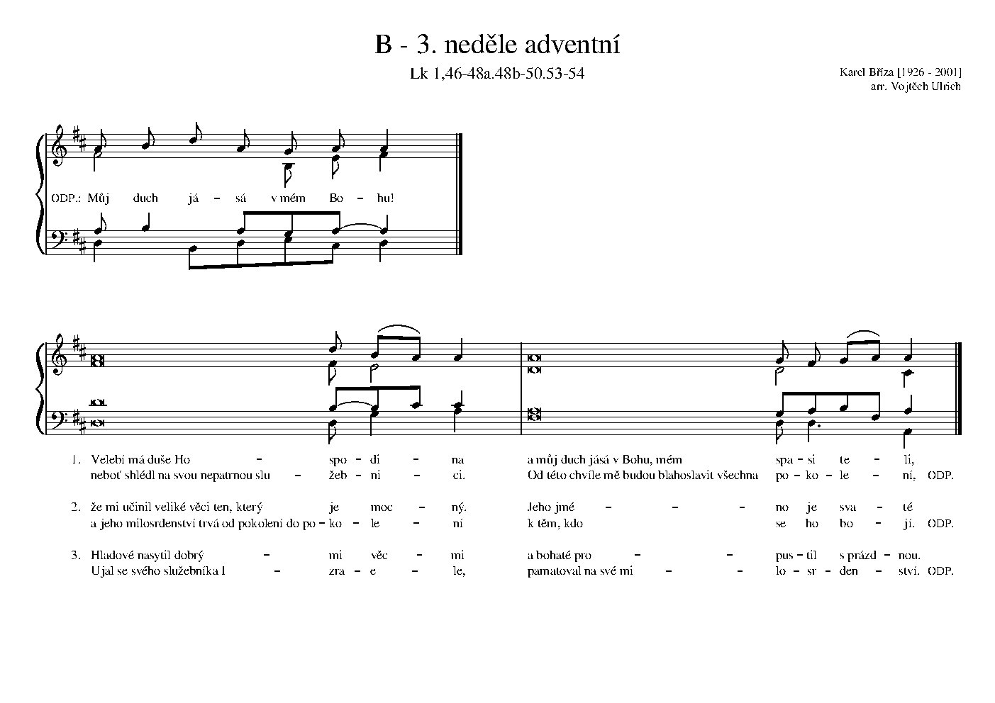 B - 3. neděle adventní