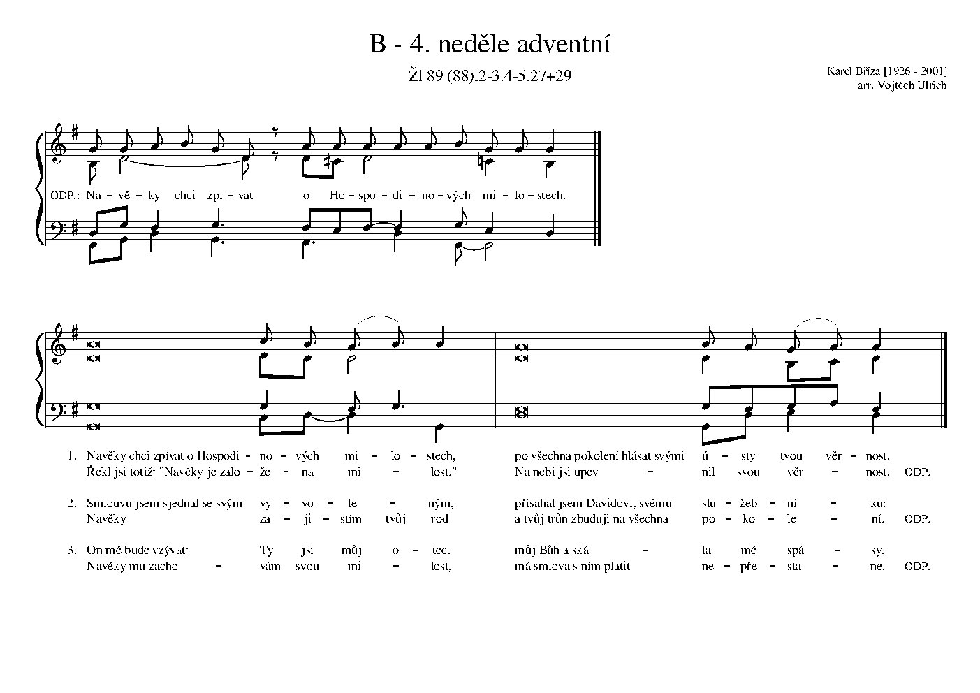 B - 4. neděle adventní - Choir Script PDF Thumbnail