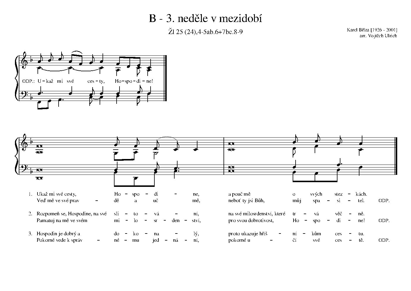 B - 3. neděle v mezidobí - Choir Script PDF Thumbnail