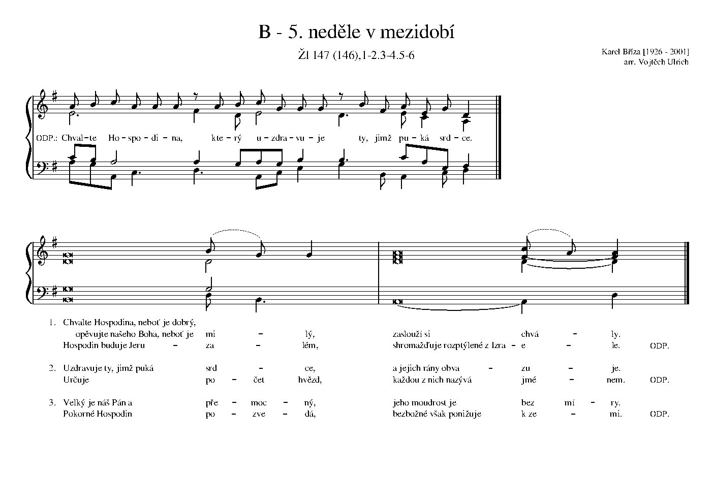 B - 5. neděle v mezidobí - Choir Script PDF Thumbnail