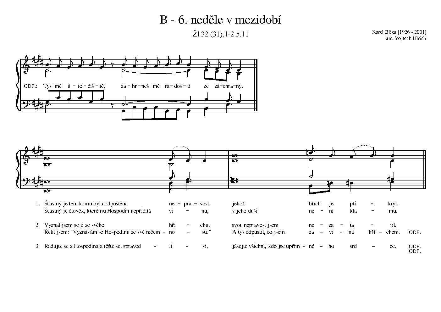 B - 6. neděle v mezidobí