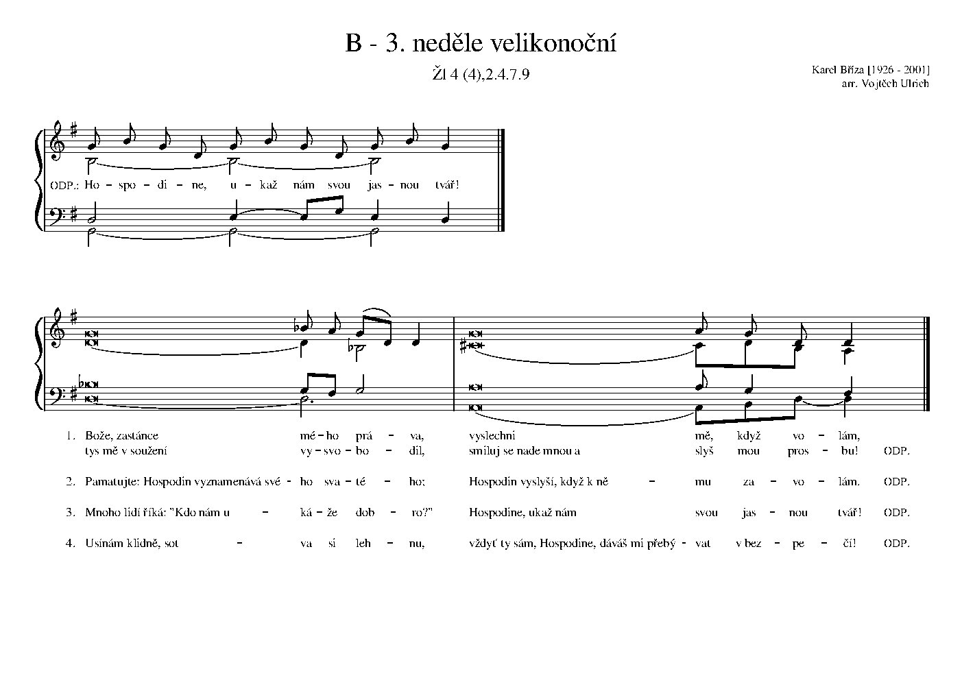 B - 3. neděle velikonoční