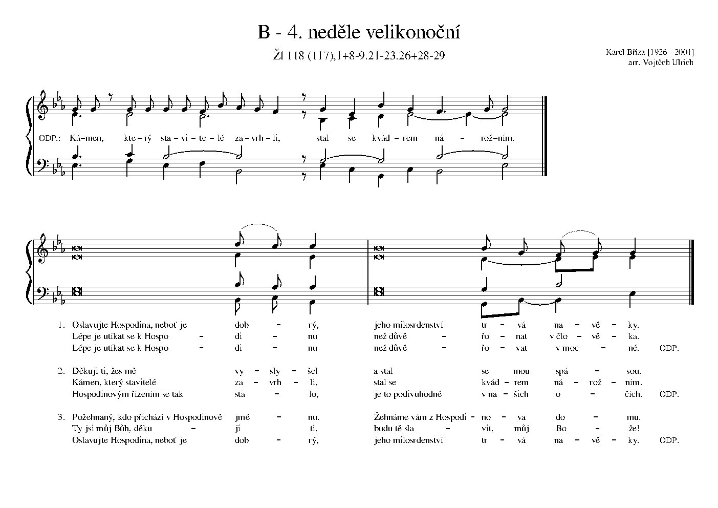 B - 4. neděle velikonoční