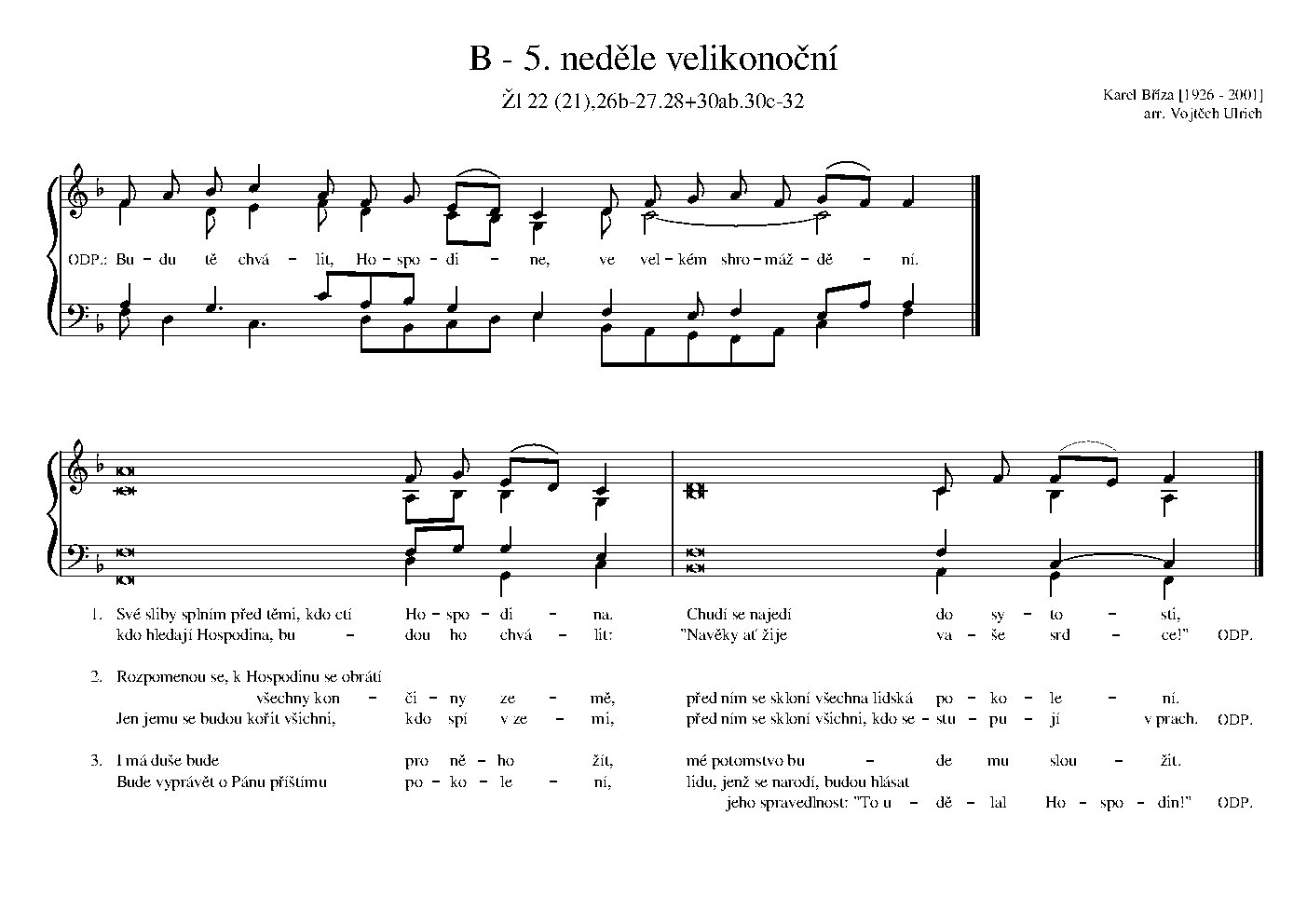 B - 5. neděle velikonoční