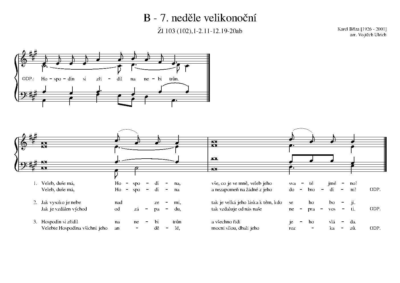 B - 7. neděle velikonoční - Choir Script PDF Thumbnail